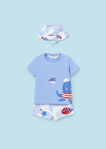 Costume con t-shirt e cappellino newborn