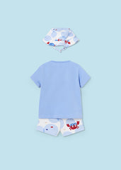 Costume con t-shirt e cappellino newborn