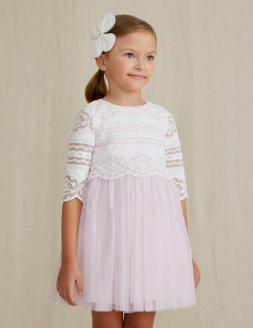 Abito tulle combined bambina