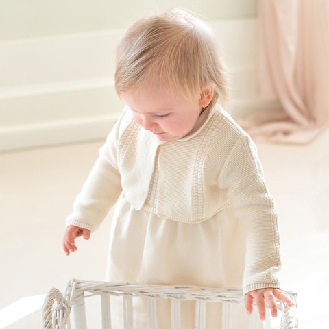 Cardigan bolero elegante bambina in cotone organico
