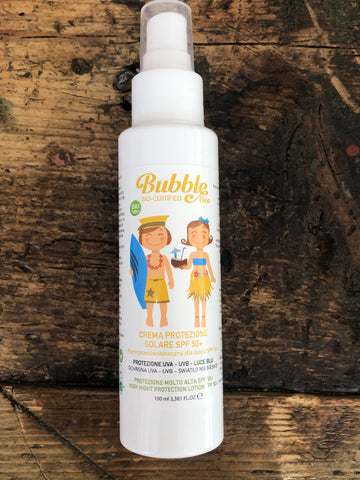 Crema Protezione Solare SPF 50+con filtri fisici Bubble&Co